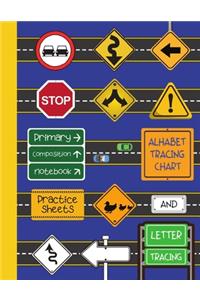 STOP Primary composition notebook Alphabet tracing chart and letter tracing practice sheets
