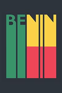 Vintage Benin Notebook - Beninese Flag Writing Journal - Benin Gift for Beninese Mom and Dad - Retro Beninese Diary
