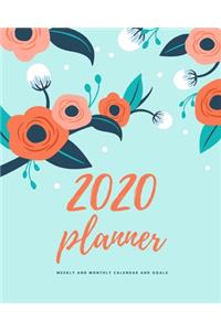 2020 Planner Weekly and Monthly Calendar and Goals