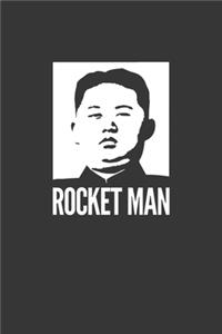Rocket Man White Notebook