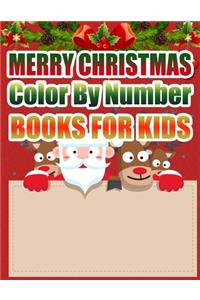 Merry Christmas Color By Number Books For Kids