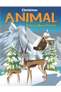 Christmas Animal Coloring Book for Kids