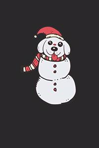 Christmas Dog Snowman Notebook