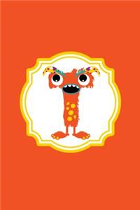 Monster Monogram Journal - Letter T