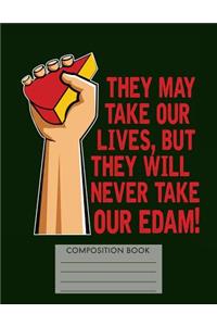 Funny Edam Cheese Pun Composition Notebook