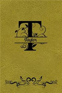 Split Letter Personalized Name Journal - Taylor