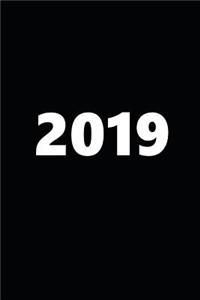 2019 Weekly Planner 2019 Large Font Black White 134 Pages
