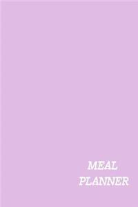 Meal Planner: Pastel Purple Meal Planner and Grocery List for the Week