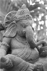 A Statue of Ganesh The Hindu Elephant God Black and White Journal