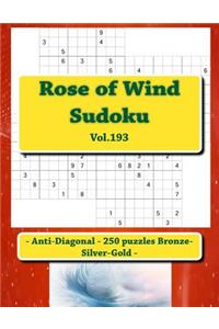 Rose of Wind Sudoku - Anti-Diagonal - 250 Puzzles Bronze-Silver-Gold - Vol.193