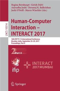 Human-Computer Interaction - Interact 2017