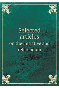 Selected articles on the initiative and referendum
