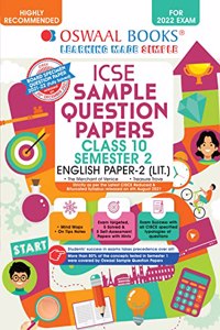 Oswaal ICSE Sample Question Papers Class 10, Semester 2, English Paper 2 Literature Book (For 2022 Exam)