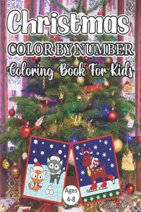 Christmas Color By Number Coloring Book For Kids Ages 4-8