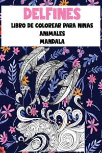 Libro de colorear para niñas - Mandala - Animales - Delfines