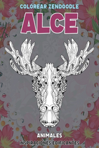 Colorear Zendoodle - Inspiraciones edificantes - Animales - Alce