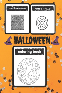 medium maze easy maze halloween coloring book