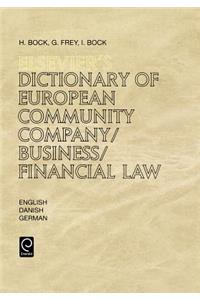 Elsevier's Dictionary of European Community Company/Business/Financial Law