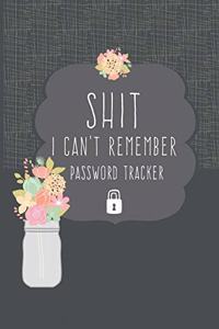 Shit I Can't Remember Password Tracker