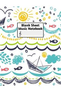 Blank Sheet Music Notebook