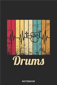 Drumset Instrument Art Graphic Notebook
