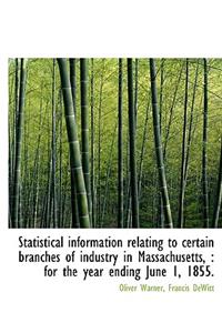 Statistical Information Relating to Certain Branches of Industry in Massachusetts,