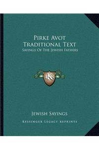 Pirke Avot Traditional Text