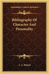 Bibliography of Character and Personality