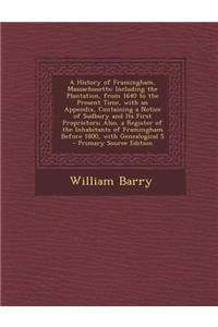 A History of Framingham, Massachusetts