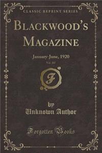 Blackwood's Magazine, Vol. 207