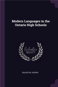 Modern Languages in the Ontario High Schools