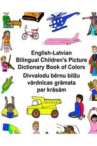 English-Latvian Bilingual Children's Picture Dictionary Book of Colors