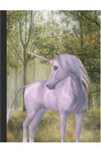 Unicorn Magical Forest Composition Notebook, Dotted Grid Journal Paper