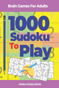 Brain Games For Adults -1000 Sudoku To Play