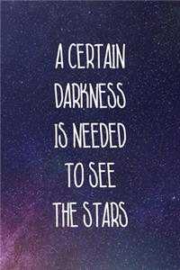 A Certain Darkness Is Needed To See The Stars