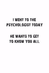 I went to the psychologist today. He wants to get to know you all