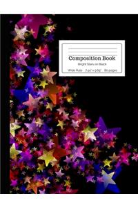 Composition Book Bright Stars on Black