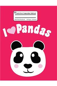Panda Bear Composition Notebook