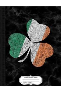 Vintage Ireland Flag Shamrock Composition Notebook
