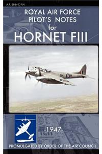 Royal Air Force Pilot's Notes for Hornet FIII