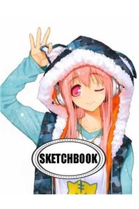 Sketchbook : Girl Anime 15: 120 Pages of 8.5 x 11 Blank Paper for Drawing, Doodling or Sketching (Sketchbooks)