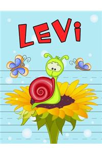 Levi: Personalized Book with Child's Name, Primary Writing Tablet, 65 Sheets of Practice Paper, 1