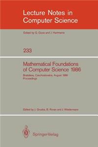 Mathematical Foundations of Computer Science 1986