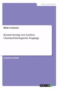 Konservierung von Leichen. Chemisch-biologische Vorgänge