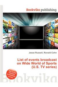 List of Events Broadcast on Wide World of Sports (U.S. TV Series)
