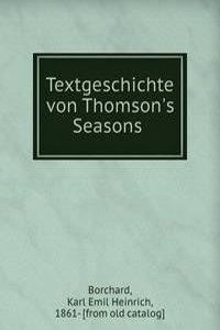 Textgeschichte von Thomson's Seasons