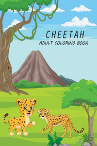 Cheetah Adult Coloring Book: Cheetah Coloring book For Kids Ages 4-12