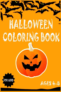 Halloween Coloring Book For Kids Ages 4-8