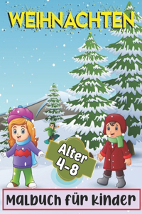 Weihnachten Malbuch für Kinder Alter 4-8