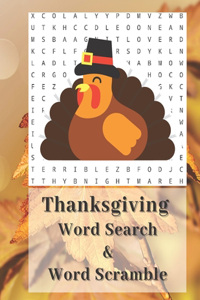 Thanksgiving Word Search and Word Scramble